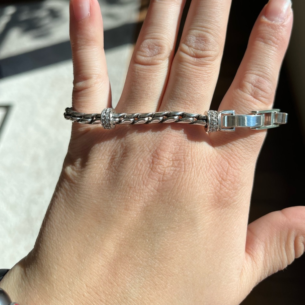 Brand new Brighton Silver bracelet- breast cancer awareness